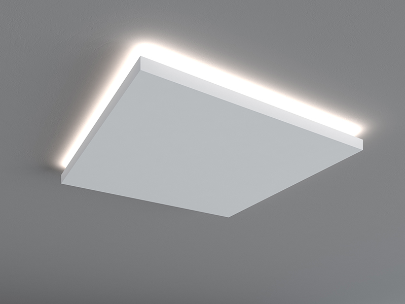 Rozeta decorativa pentru LED QR005, Dimensiuni: Diam. 60 cm (H: 5 cm), Mardom Decor (H: